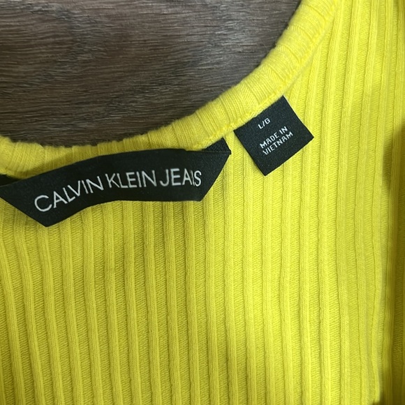 Calvin Klein yellow dress/ Large - Picture 2 of 4